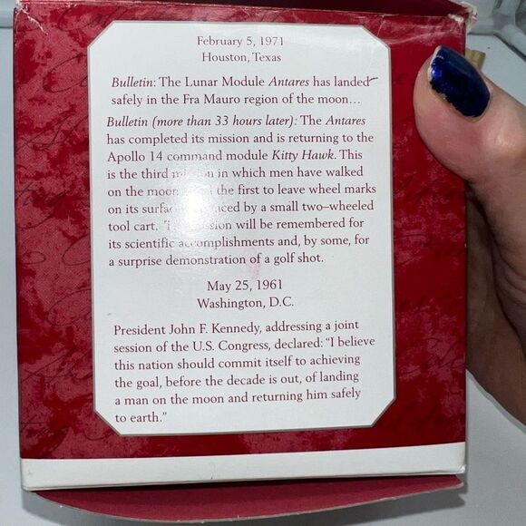 Hallmark Vintage 1998 Apollo Lunar Module Journeys into Space Series, Hallmark K - Picture 6 of 11